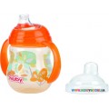 Поильник с носиком-непроливайкой и ручками No Spill 270 мл. Nuby 10320orng